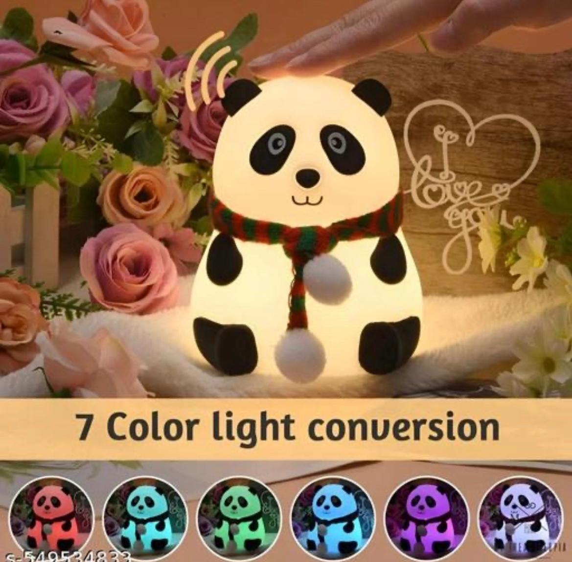 Panda Night Lamp – 7 Color Changing Silicone LED Light for Kids Bedroom