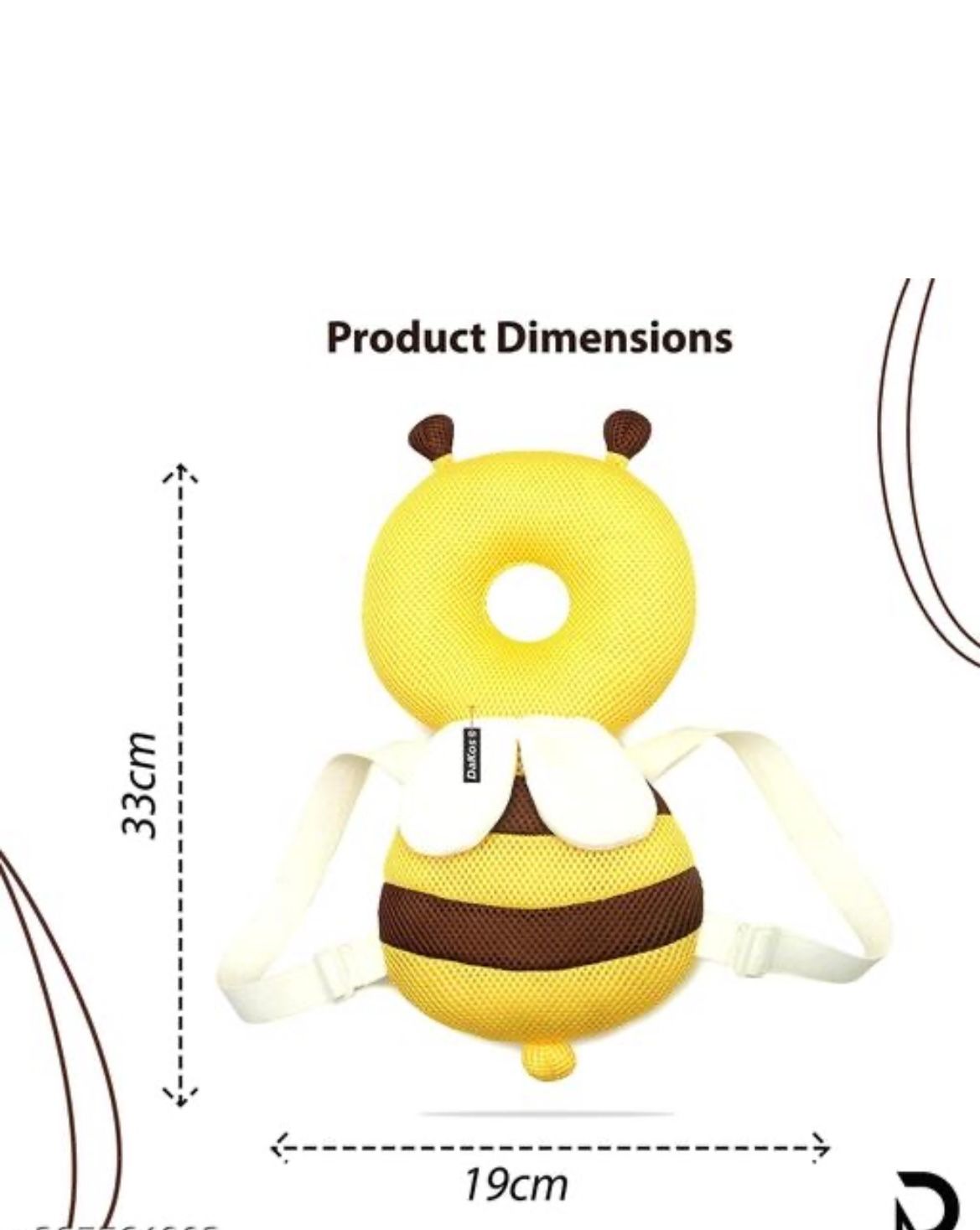 Head Protection Baby Safety Helmet – Soft Cotton Adjustable Head Protector (Yellow, Combo Pack)