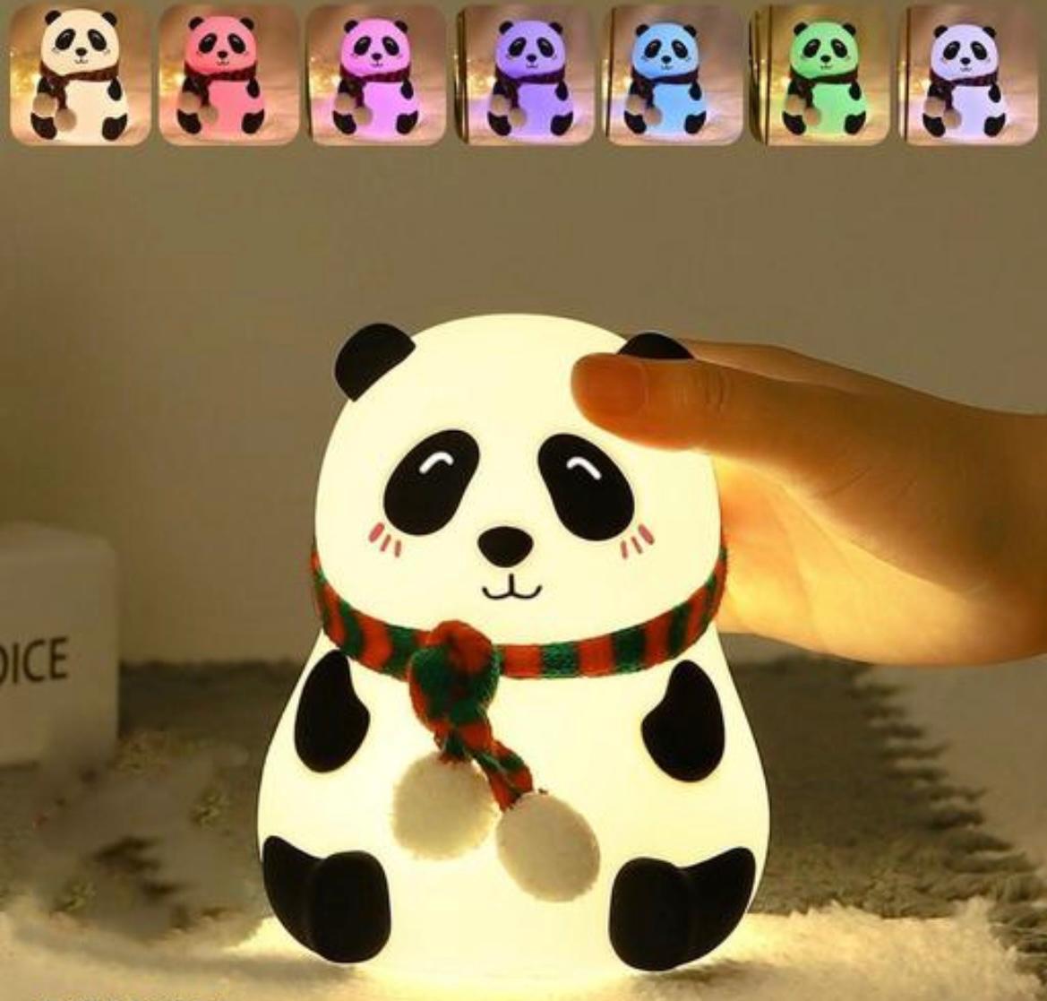 Panda Night Lamp – 7 Color Changing Silicone LED Light for Kids Bedroom